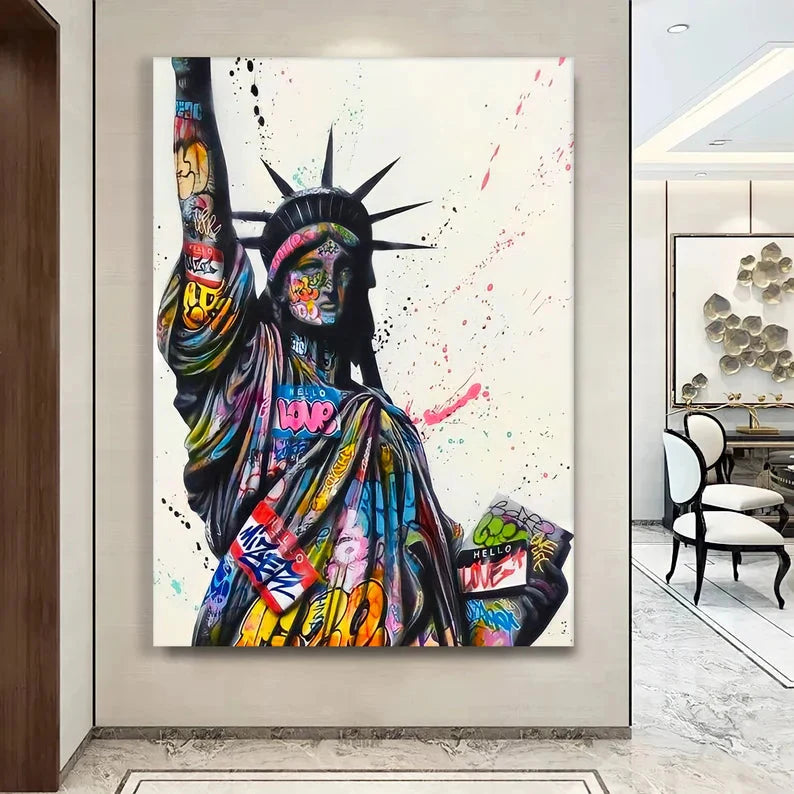 Statue of Liberty Graffiti Wall Art