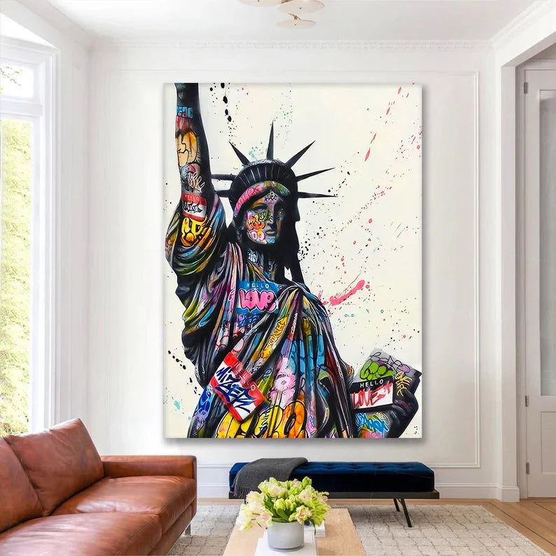 Statue of Liberty Graffiti Wall Art