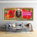 Einstein Dollar Graffiti Wall Art