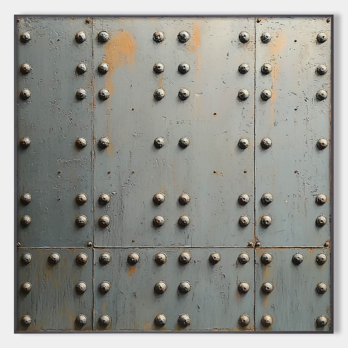 INDUSTRIAL STRENGTH: Textured Metal Panel Oil Painting