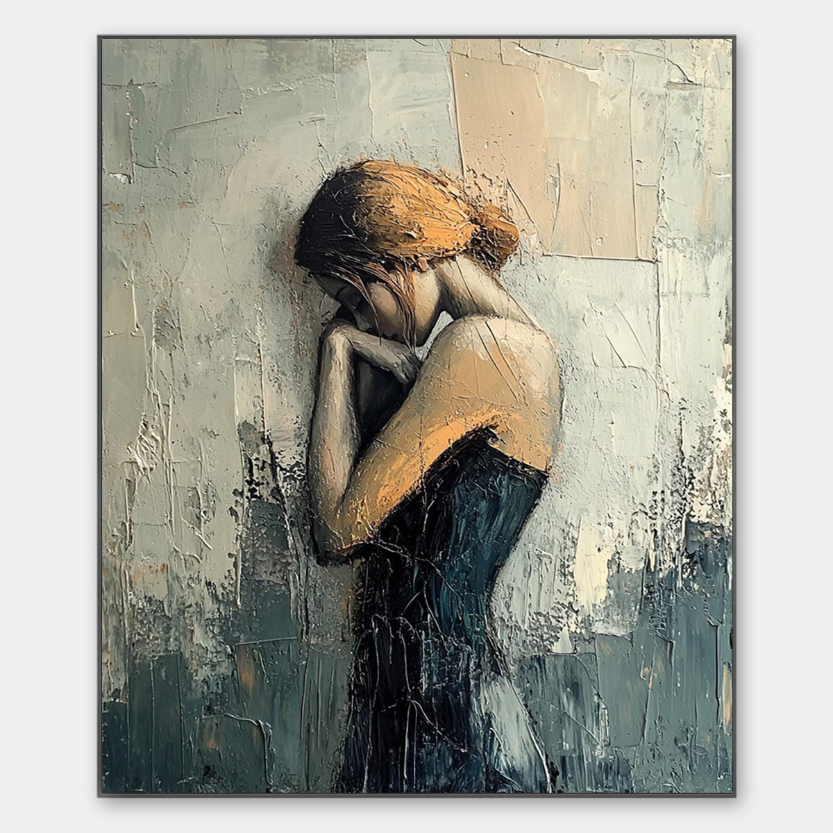 INNER REFLECTIONS: Textured Portrait Oil Painting