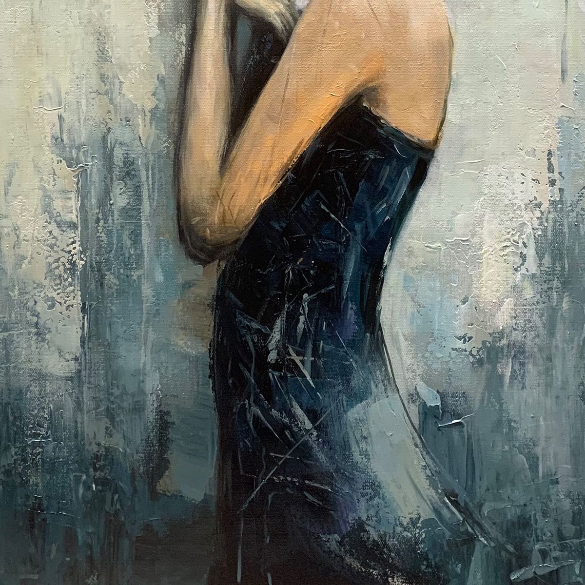 INNER REFLECTIONS: Textured Portrait Oil Painting