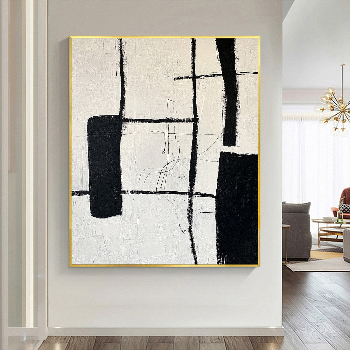 INTERSECTION: Textured Minimalist Abstract Oil Painting