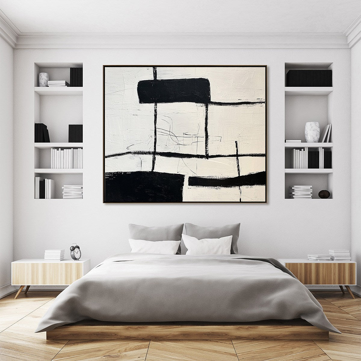INTERSECTION: Textured Minimalist Abstract Oil Painting