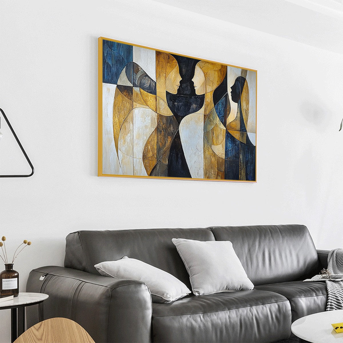 INTERTWINED: Abstract Figurative Oil Painting in Earthy Tones