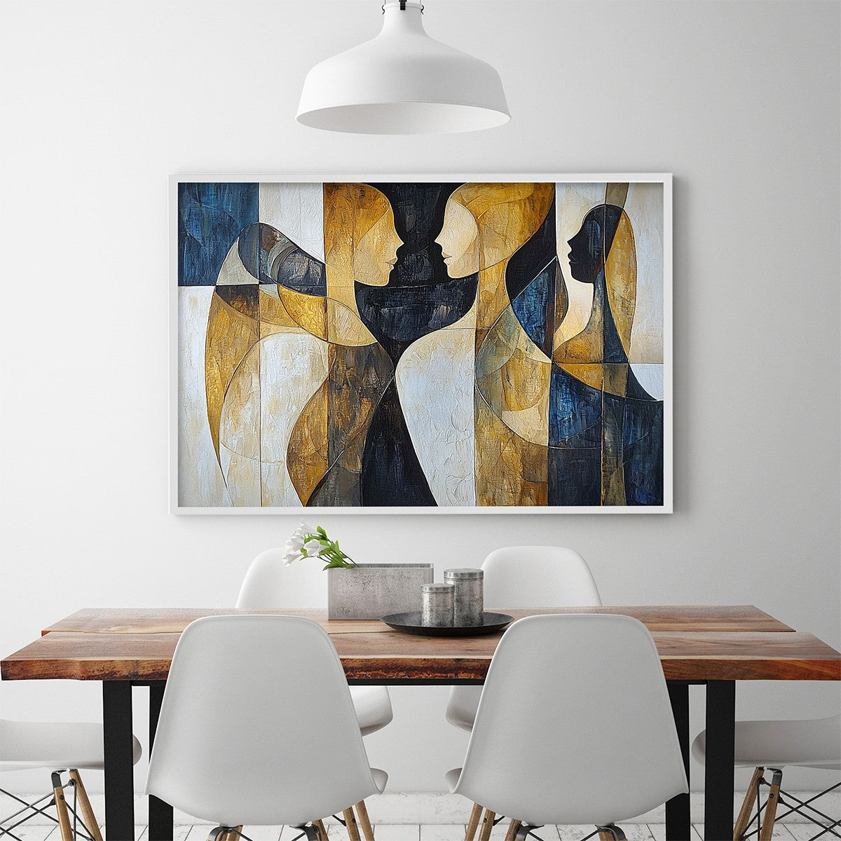 INTERTWINED: Abstract Figurative Oil Painting in Earthy Tones