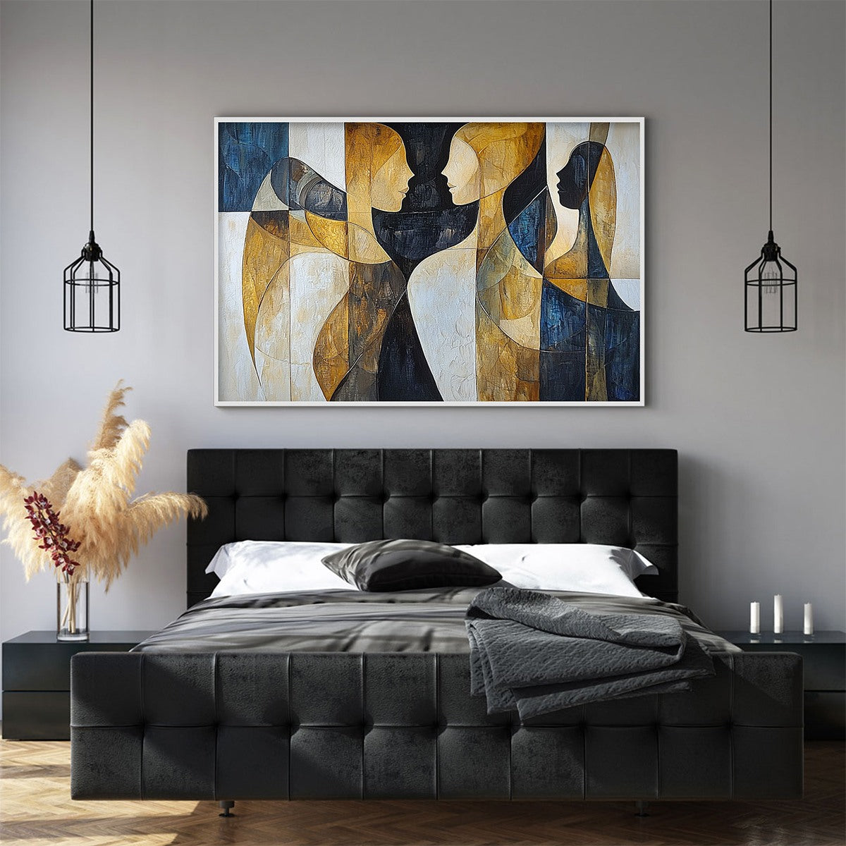 INTERTWINED: Abstract Figurative Oil Painting in Earthy Tones
