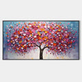 JEWEL TONES TREE: Textured Impasto Tree Painting in Vibrant Pink