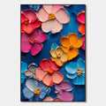 JEWEL GARDEN: Colorful Impasto Floral Oil Painting on Canvas