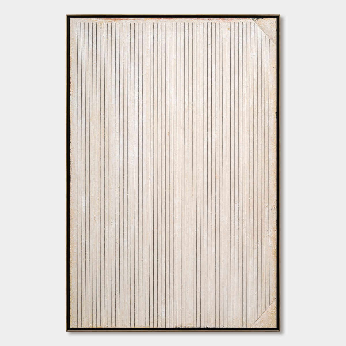 LINEAR CALM: Textured Minimalist Abstract Line Art Painting
