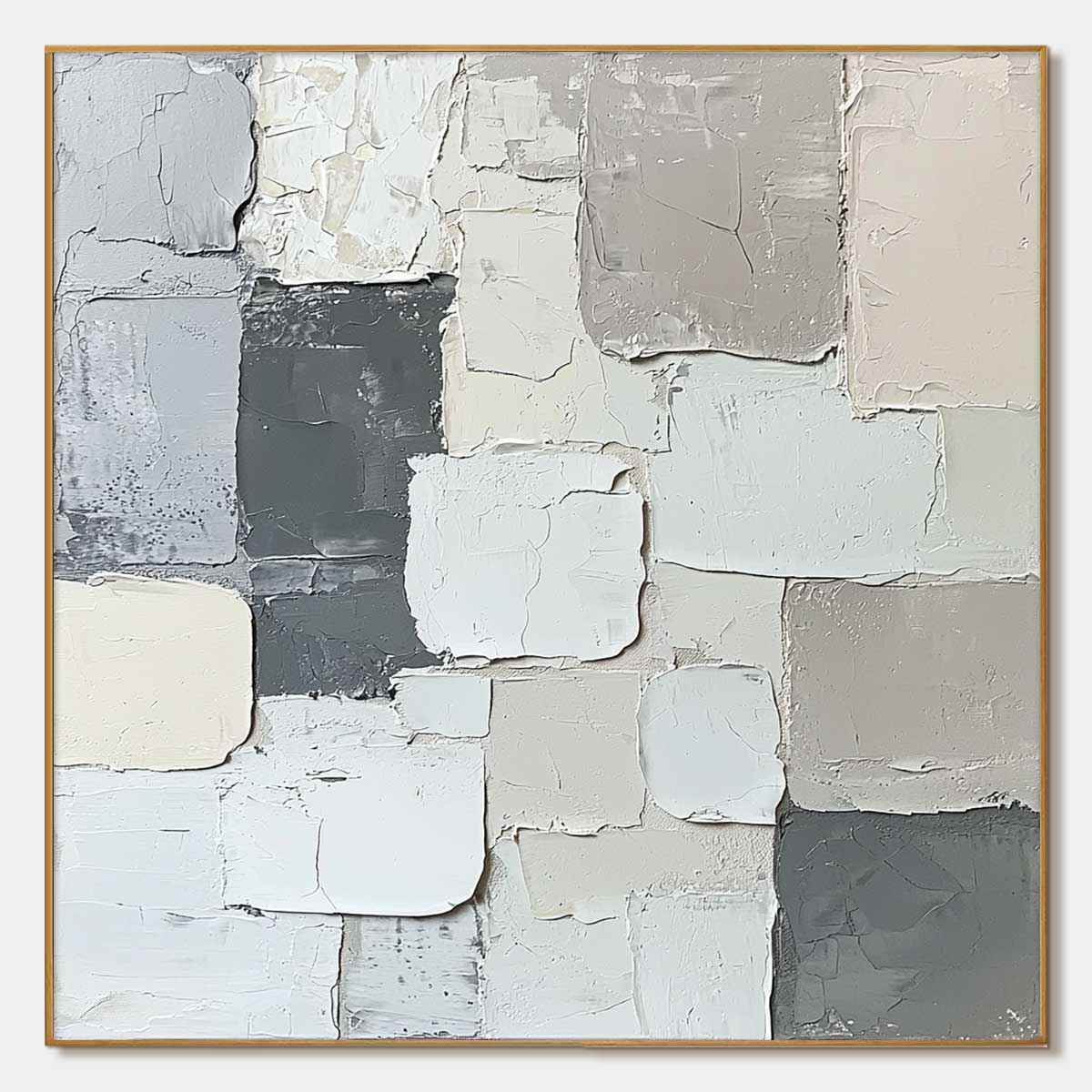 LAYERED HARMONY: Textured Abstract Oil Painting