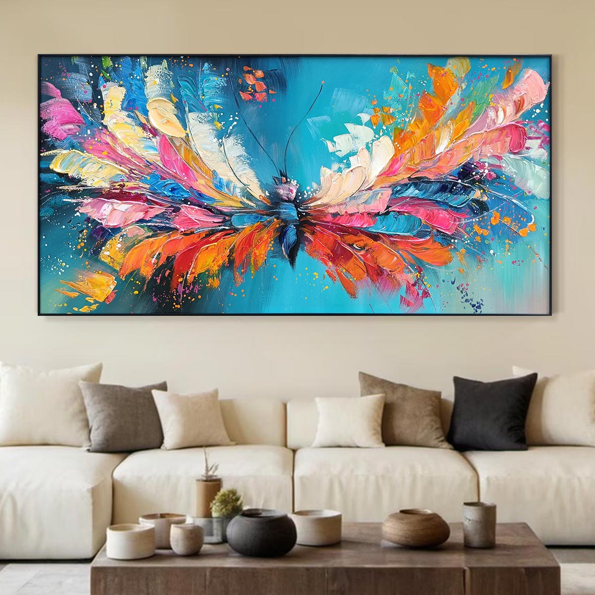 Ready to Ship | Metamorphosis | 28''x56'' | 70x140cm | Gold Frame