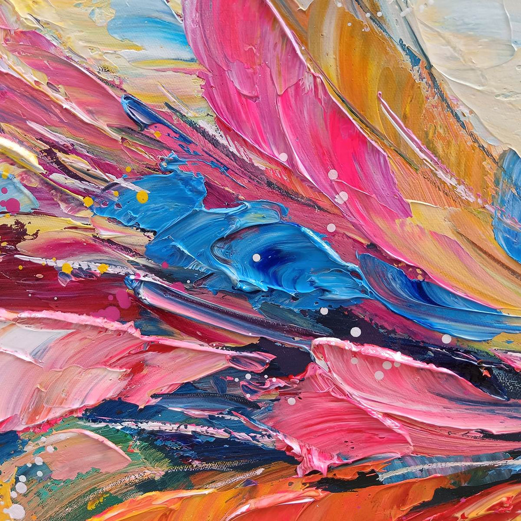 Ready to Ship | Metamorphosis | 28''x56'' | 70x140cm | Gold Frame