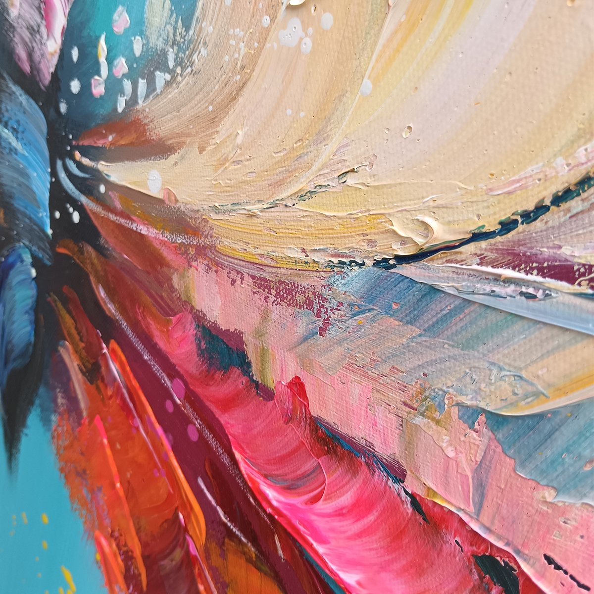 Ready to Ship | Metamorphosis | 28''x56'' | 70x140cm | Gold Frame