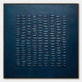 MIDNIGHT CODE: Textured Minimalist Geometric Abstract Oil Painting