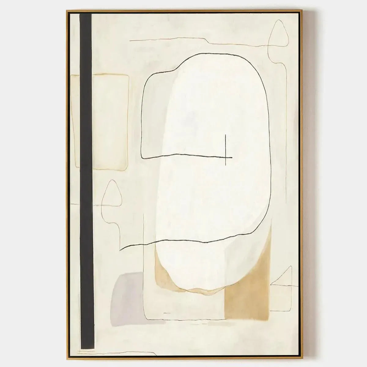 MINIMALIST ABSTRACT: Neutral Abstract Painting, Square Wall Art