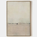 MINIMALIST EARTHSCAPE: Neutral Abstract Landscape Painting, Vertical Wall Art