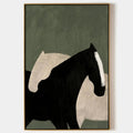 MINIMALIST HORSES: Abstract Horse Painting, Vertical Wall Art