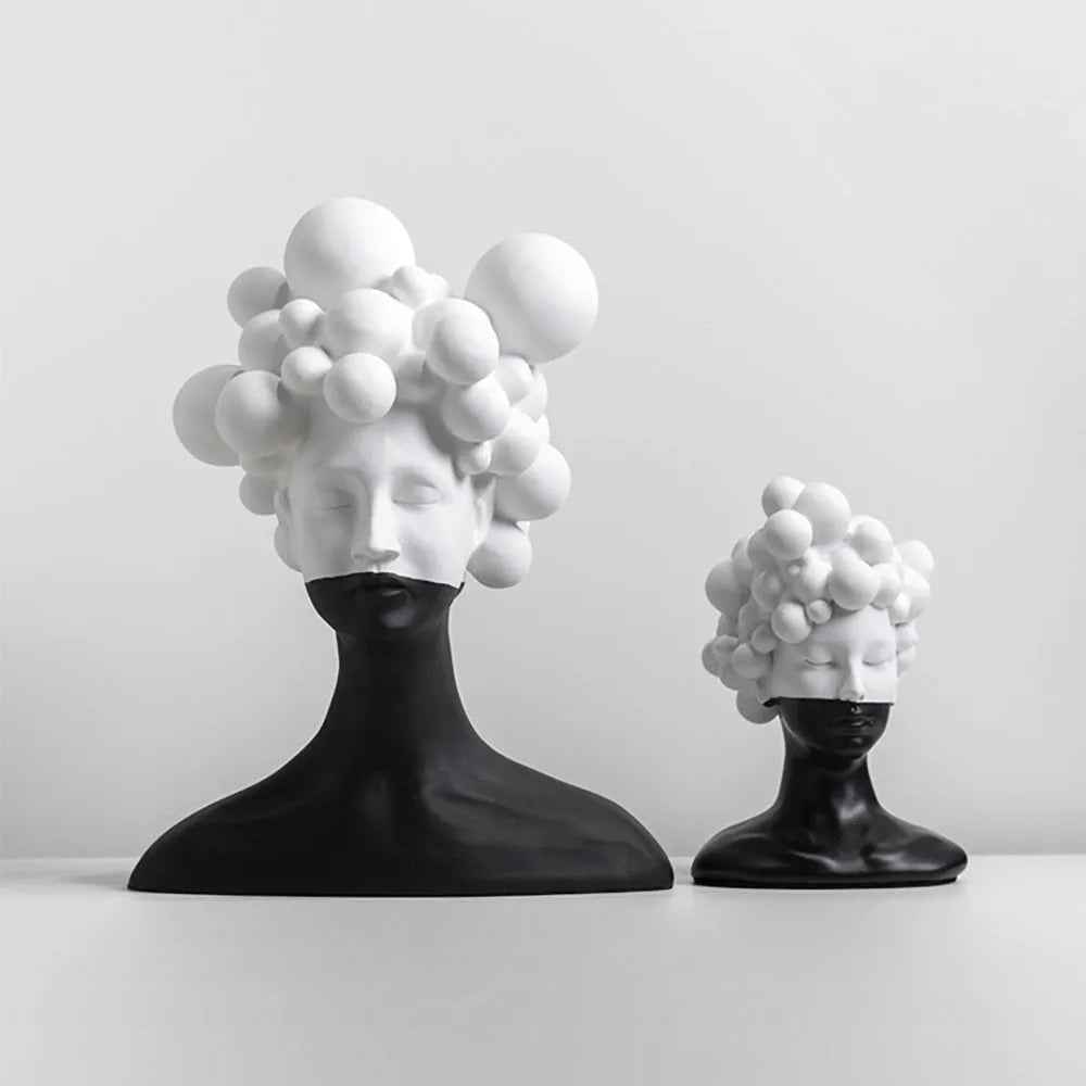 Minimalist Female Head Statue