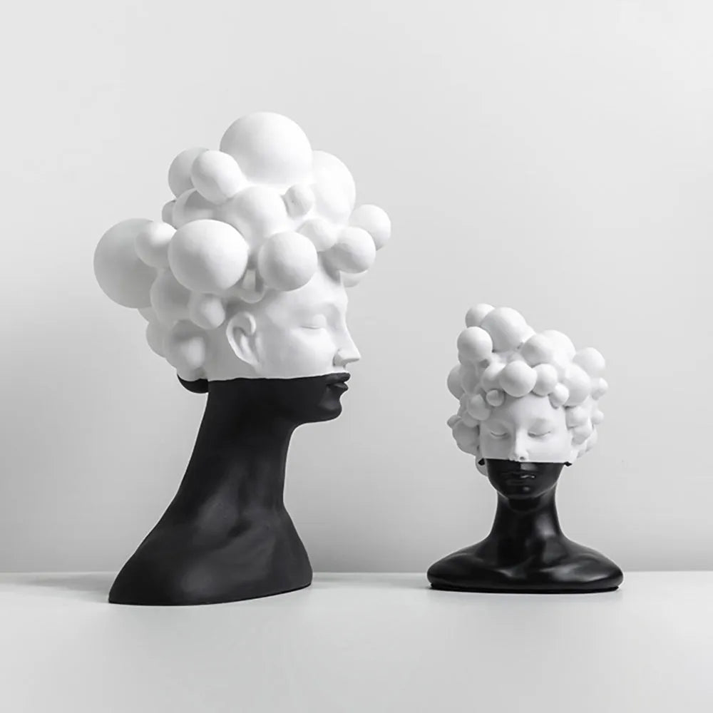 Minimalist Female Head Statue