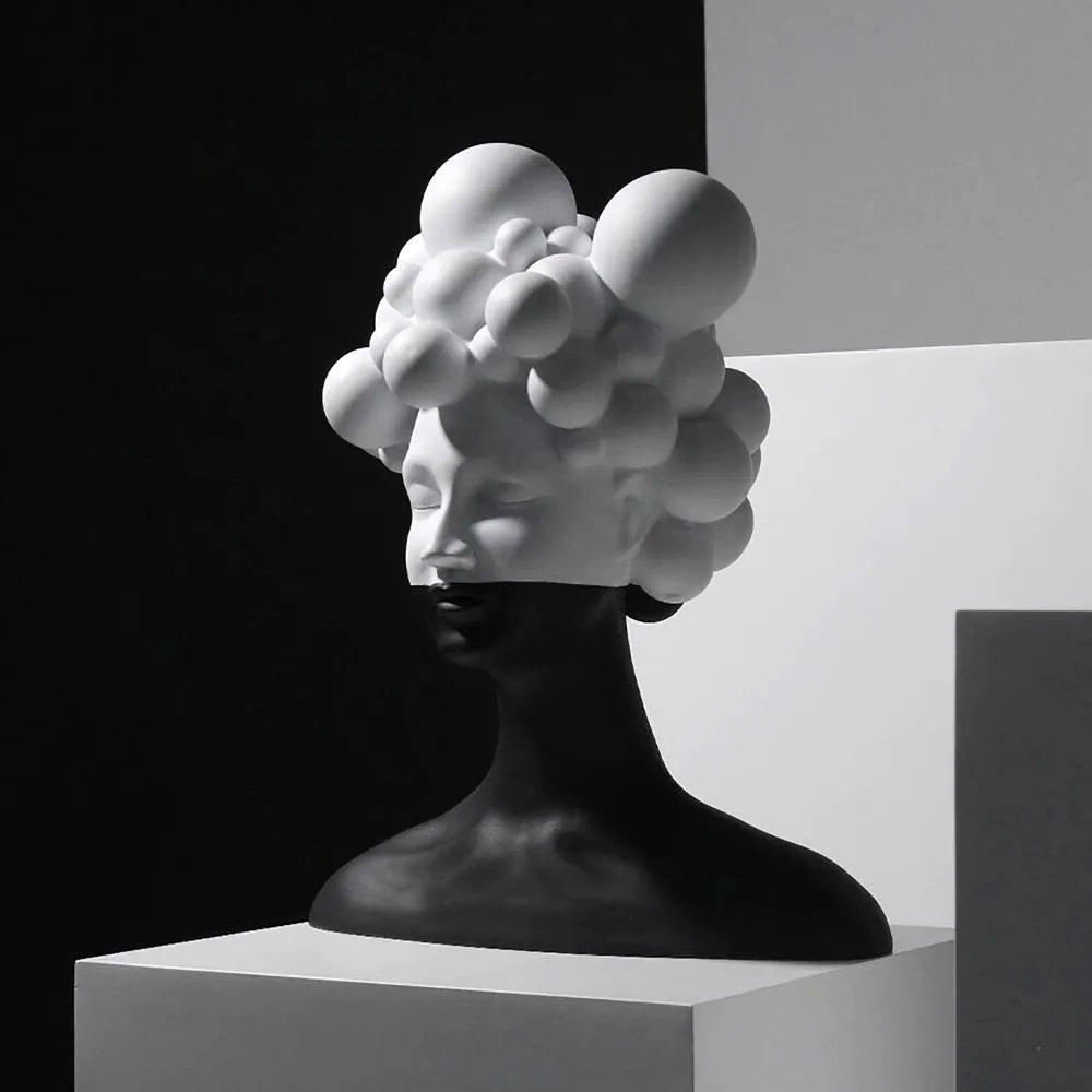 Minimalist Female Head Statue