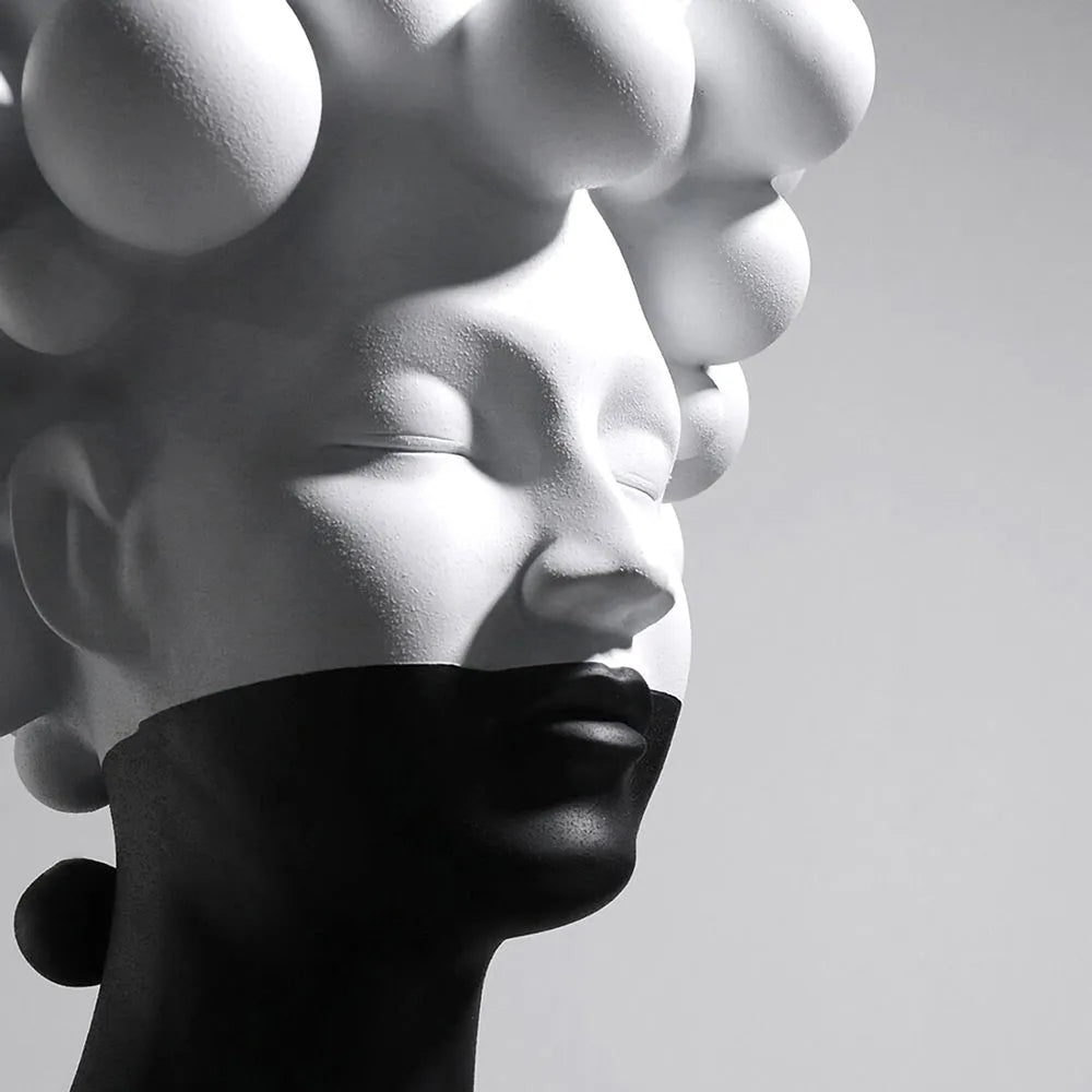 Minimalist Female Head Statue