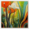BOTANICAL SYMPHONY: Modern Abstract Floral Oil Painting