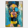 GOLDEN GAZE: Modern Portrait Impasto Oil Painting