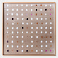 NEUTRAL HARMONY: Minimalist Abstract Grid Oil Painting