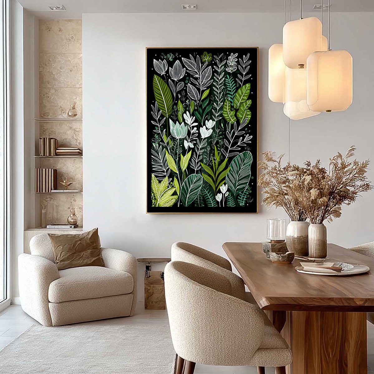 NOCTURNAL GARDEN: Modern Graphic Botanical Illustration Art