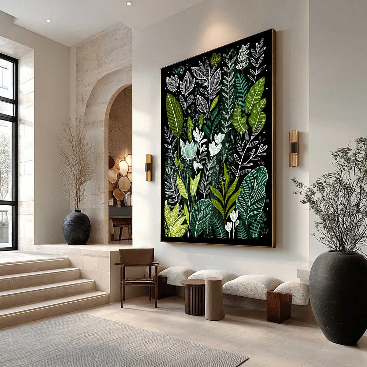 NOCTURNAL GARDEN: Modern Graphic Botanical Illustration Art