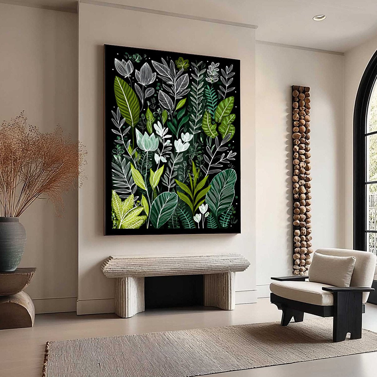 NOCTURNAL GARDEN: Modern Graphic Botanical Illustration Art