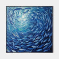 OCEANIC WHIRL: Dynamic Painting of a School of Fish