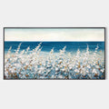 OCEAN BREEZE: Impasto Seascape Oil Painting in Blue and White