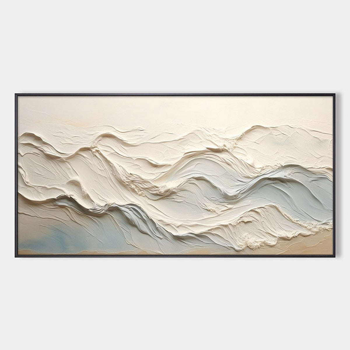 OCEAN ECHOES: Textured Abstract Oil Painting