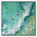 OCEAN'S EMBRACE Textured Impressionist Seascape Oil Painting