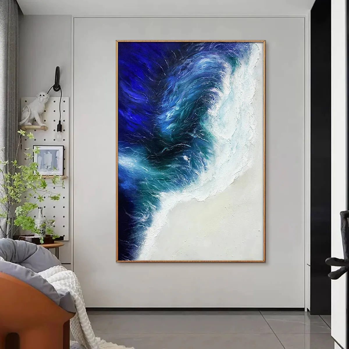 OCEAN'S EMBRACE: Ocean Waves Seascape Oil Painting