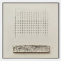 ORDER & TEXTURE: Minimalist Beige Abstract Acrylic Painting
