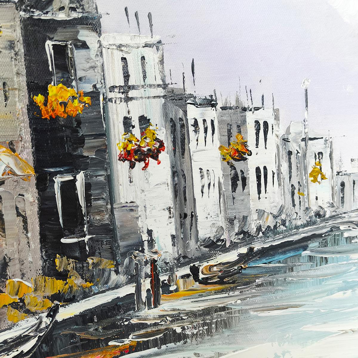 Ready to Ship | PARISIAN AUTUMN STROLL | 20''x40'' | 50x100cm | Gold Frame