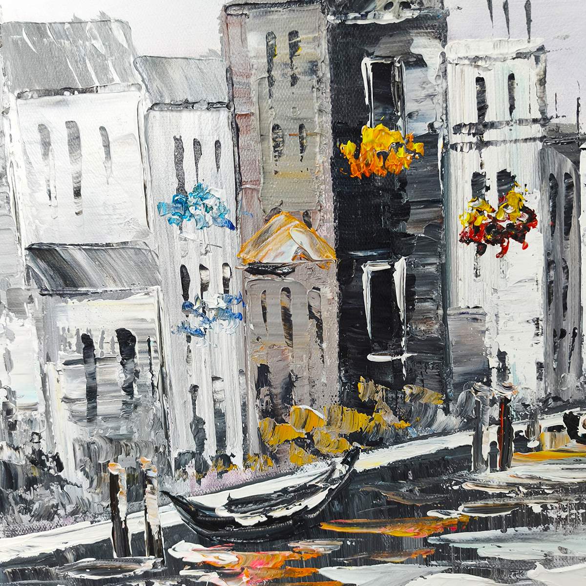 Ready to Ship | PARISIAN AUTUMN STROLL | 20''x40'' | 50x100cm | Gold Frame
