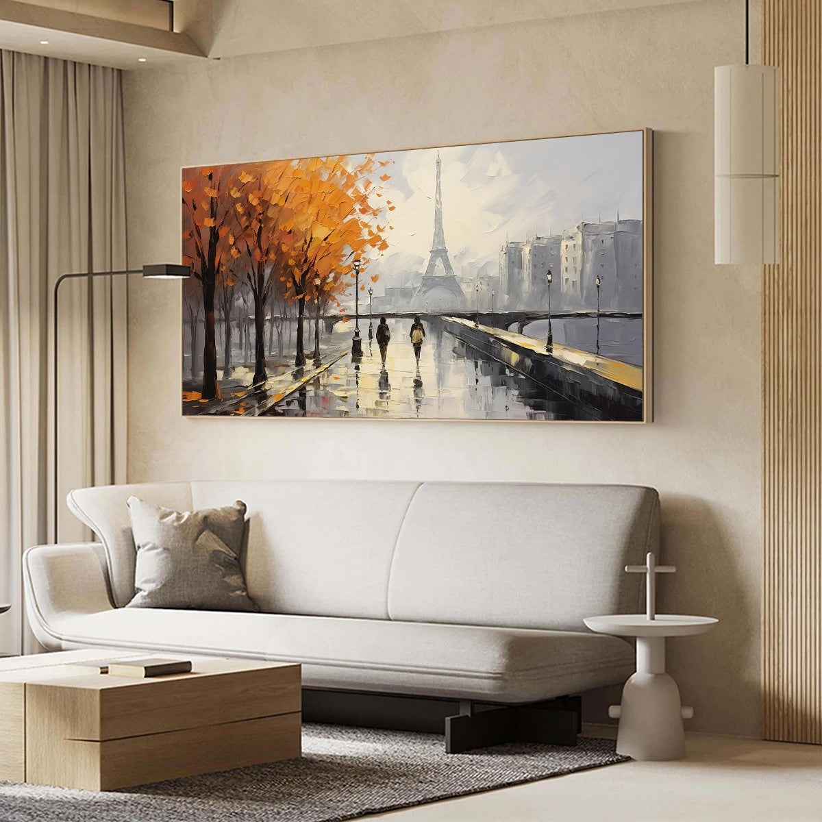 PARISIAN RAIN: Textured Cityscape Oil Painting