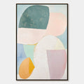 PASTEL HARMONY: Soft Abstract Color Block Oil Painting