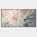 PETAL WHIRL: Textured Floral Painting in Neutral Tones
