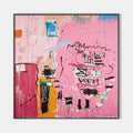 PINK EXPRESSION: Abstract Expressionist Painting, Pink Wall Art