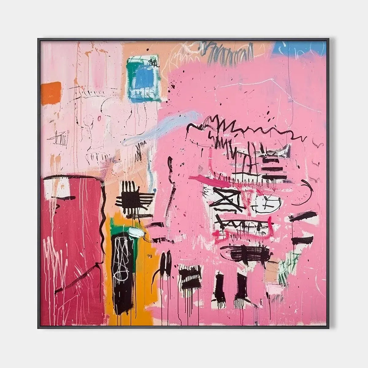 PINK EXPRESSION: Abstract Expressionist Painting, Pink Wall Art