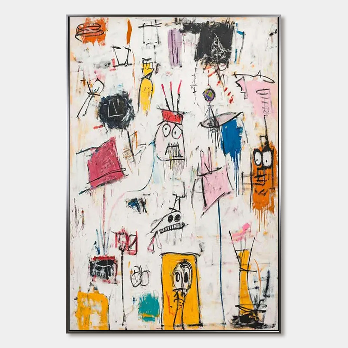 PLAYFUL GRAFFITI: Abstract Figurative Oil Painting