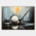 POISED: Textured Minimalist Golf Still Life Oil Painting