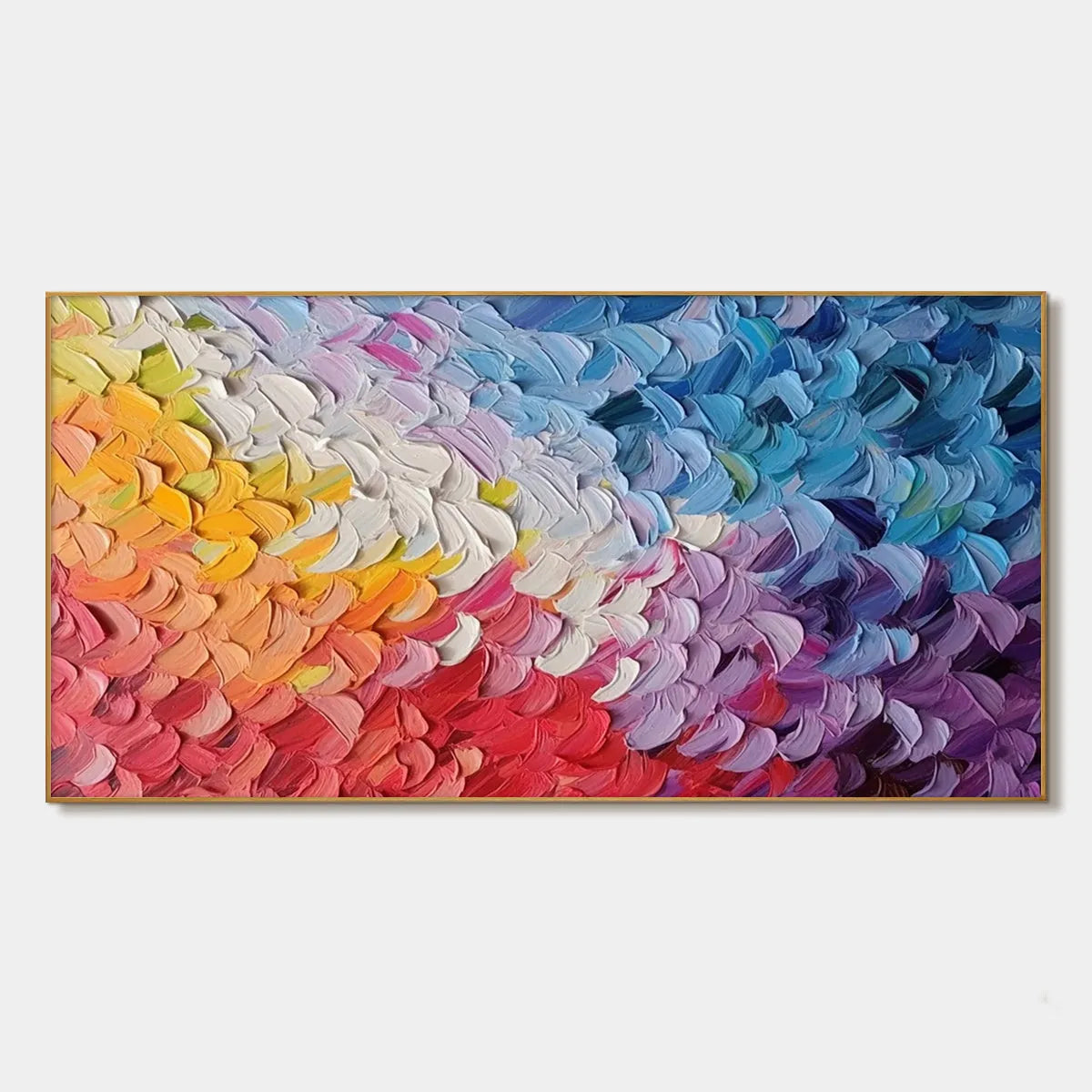 PASTEL DREAMSCAPE: Abstract Textured Impasto Oil Painting on Canvas