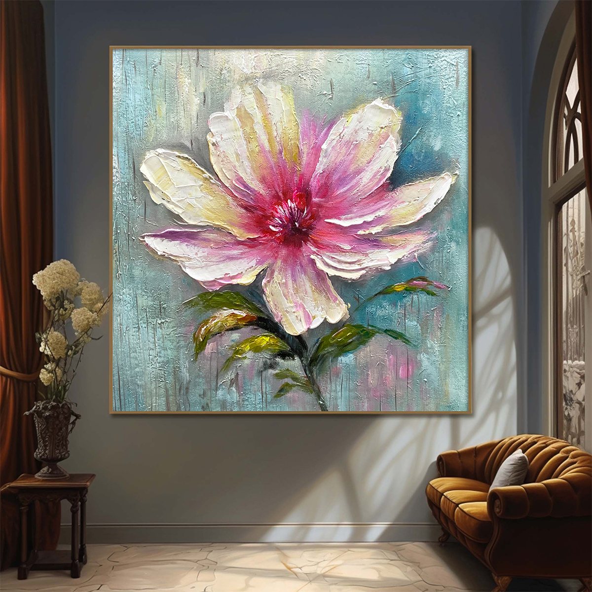 OCEAN'S ABUNDANCE: Colorful Fish School Oil Painting on Canvas