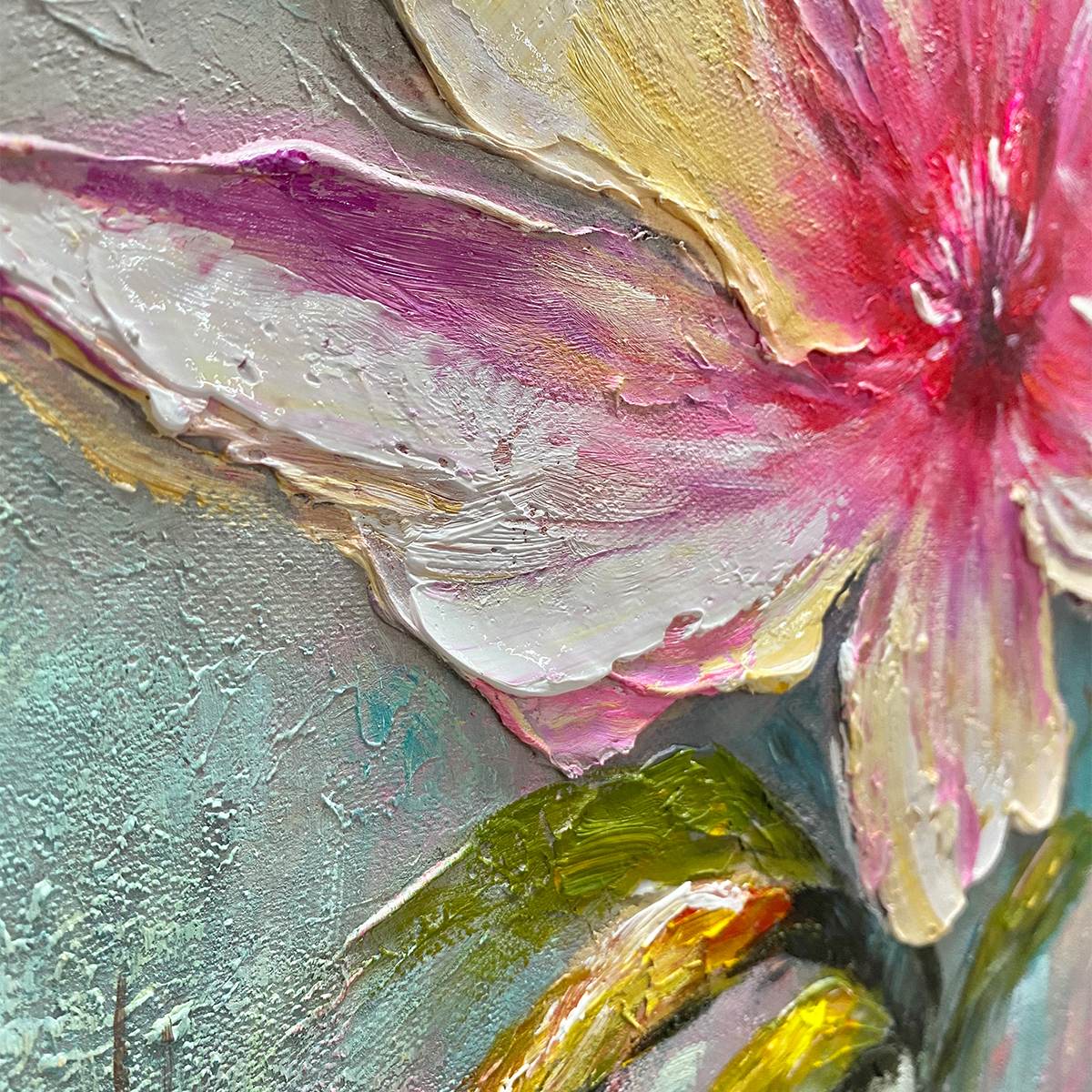 OCEAN'S ABUNDANCE: Colorful Fish School Oil Painting on Canvas